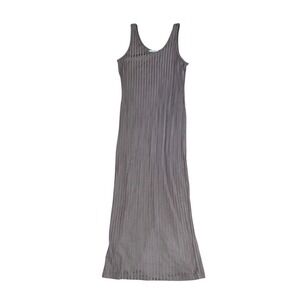 HM Womens Taupe Brown Ribbed Sleeveless Scoop Neck Maxi Dress Size Medium